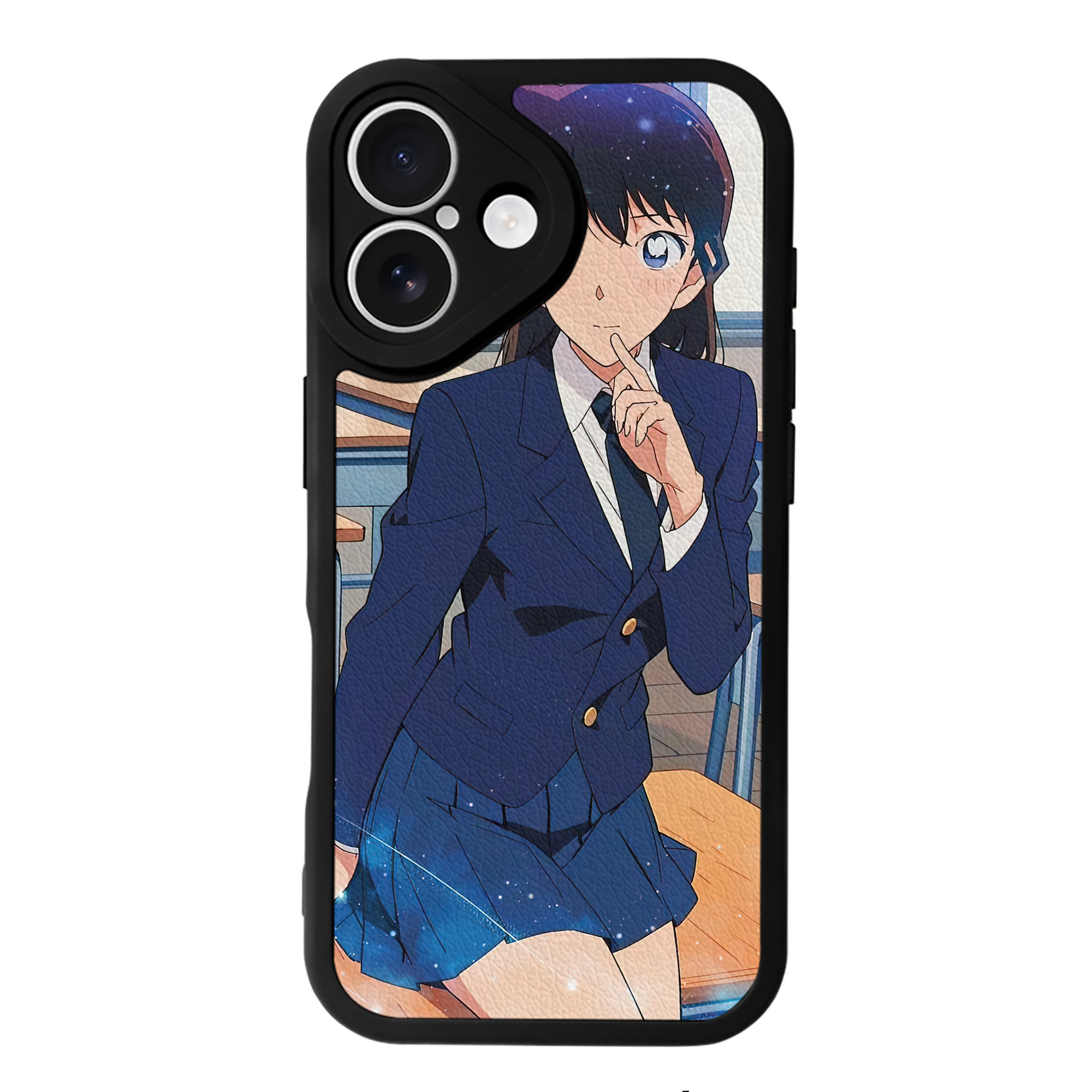 （画像用） 名探偵コナン Detective Conan 【iPhone 16シリーズ対応】シリコンスマホケース（レザー調） 材質：シリコン